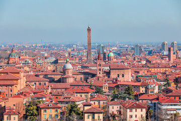 Panoramic view of Bologna, Italy