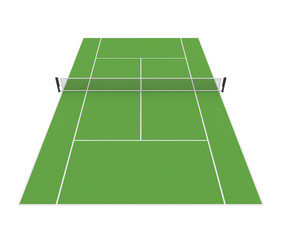 Fototapeta premium Tennis Court Isolated
