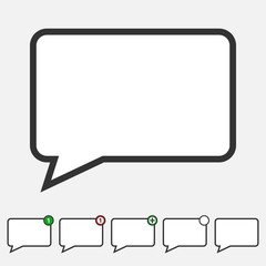 SPEECH icon with copy space. Vector.
