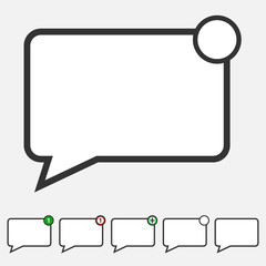 NEW EMAIL MESSAGE icon with empty circle in corner. Vector.