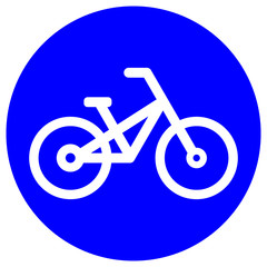 BICYCLE PARKING ZONE sign. Vector icon.