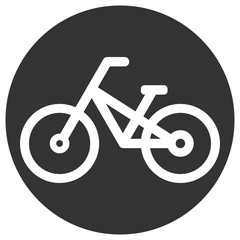 Bicycle icon in circle. Vector.