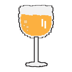 Pixelated beer glass