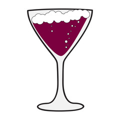 Isolated wine glass icon