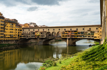 Famous Ponte Vecchio bridge in Florence, Italy