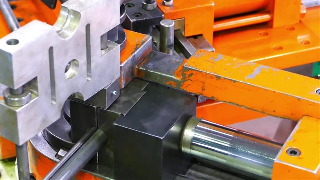 Metal processing on cnc lathe machine.
