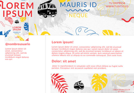 Conjunto bot&aacute;nico para redes sociales