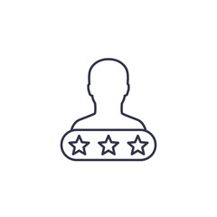 customer satisfaction vector line icon