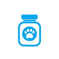 Pet food vector icon on white