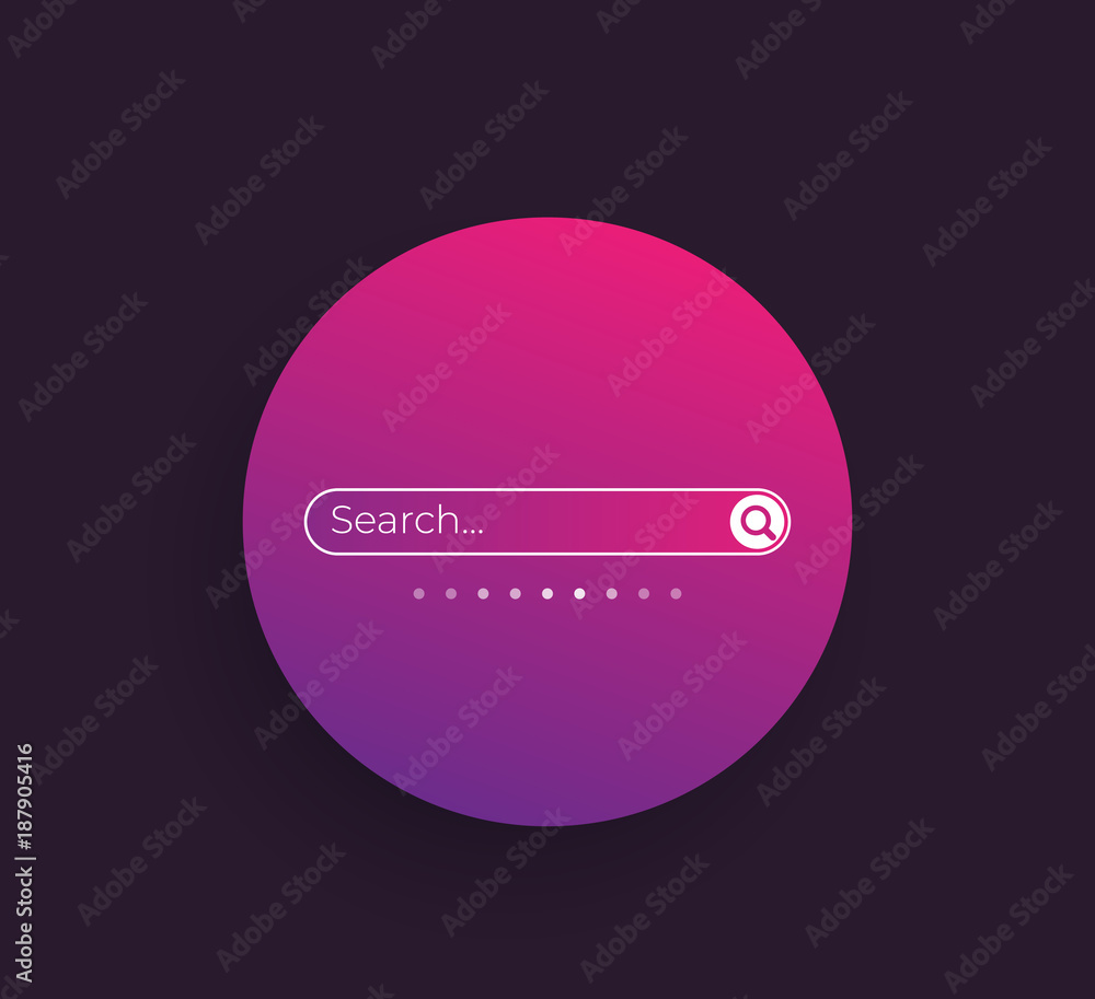 Poster search bar design elements for ui