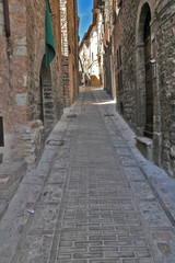 Fototapeta na wymiar Spello, le strade e le case del villaggio - Umbria