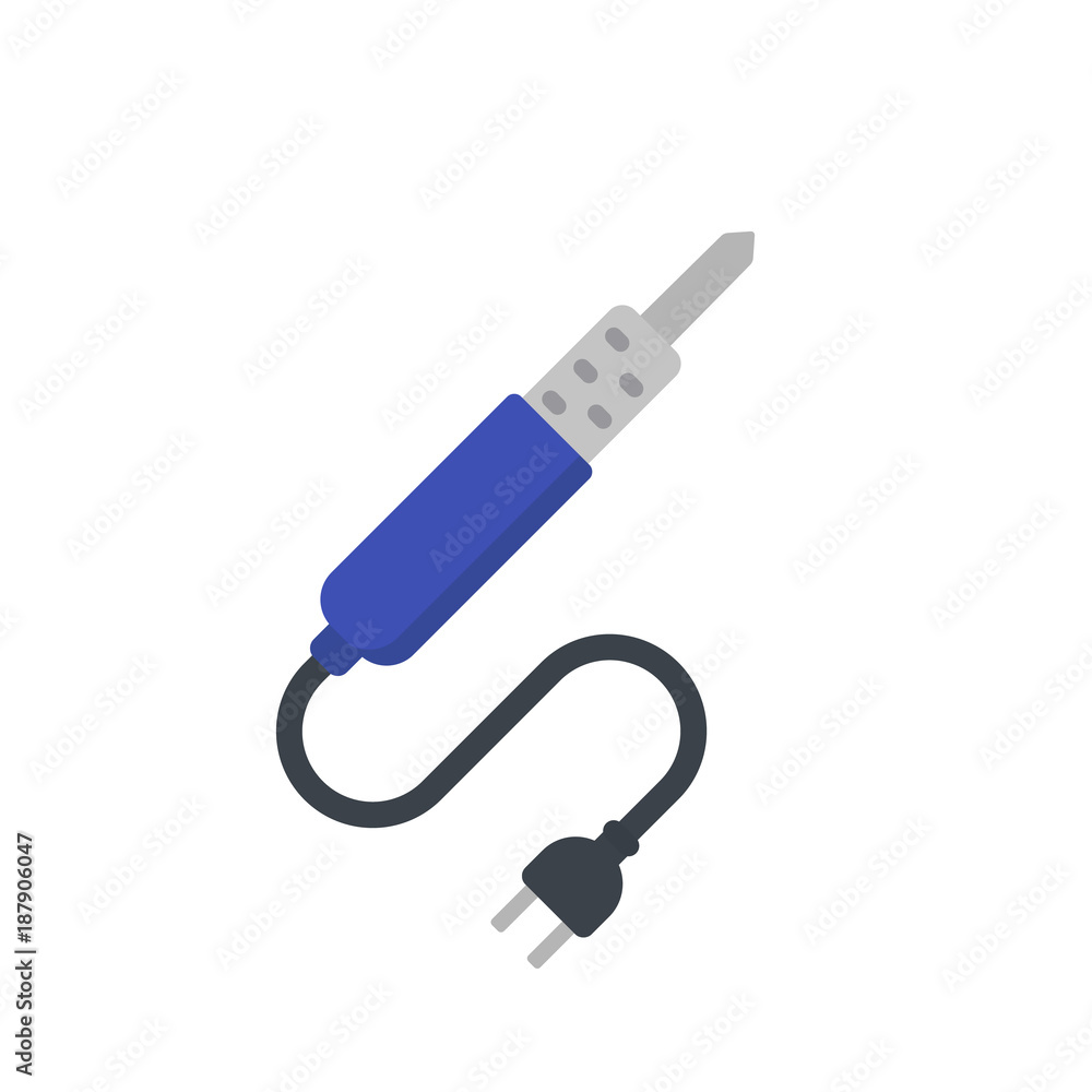 Canvas Prints soldering iron vector icon on white