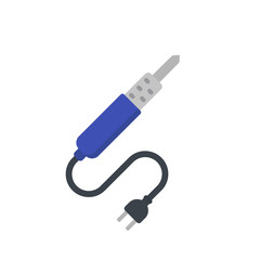 soldering iron vector icon on white