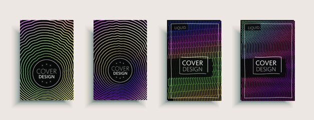 Cover templates set with abstract fluid colors. Modern business design layout. Set of colorful vector covers for branding, book, poster, banner, catalog, report, document or any page. Blank text space