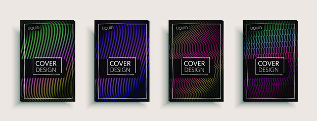 Cover design template, set with abstract fluid colors. Business modern A4 page layout. Colorful vector covers for branding, book, poster, banner, catalog,report,document or any pages.Blank text space.