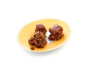 Chocolate sweet nut dessert studio quality 