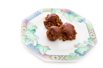 Chocolate sweet nut dessert studio quality 