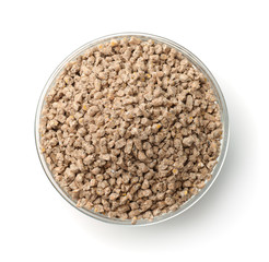 Top view of pelleted compound feed