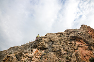 Climber in action