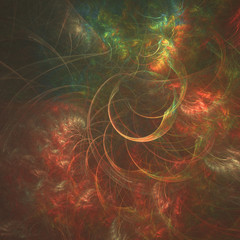Fractal worlds, strange art background