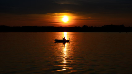 sunset on the lake