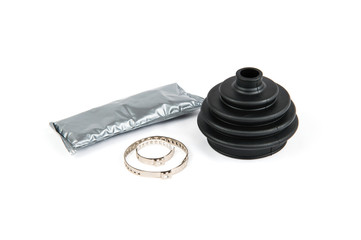 A kit consisting of anther of clamps and a grease bag for replacing anther of CV joints on a white...
