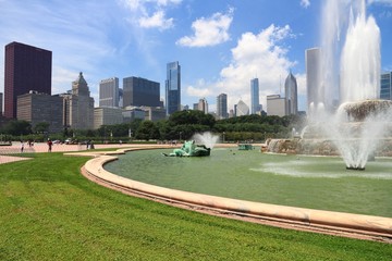 Chicago city skyline