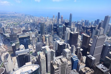 Fototapeta premium Chicago aerial view