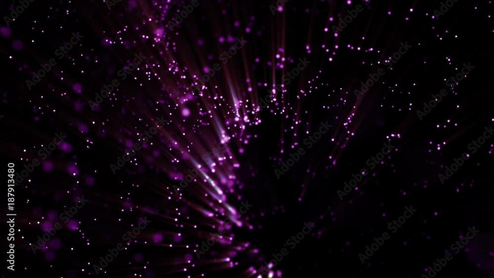 Poster abstract neon technology tunnel. dots concstruciton. camera rotates and moves forward towards the vi