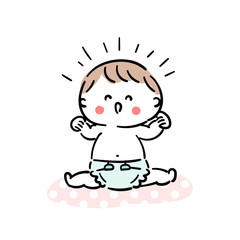 Baby and child care_Laughing with a diaper