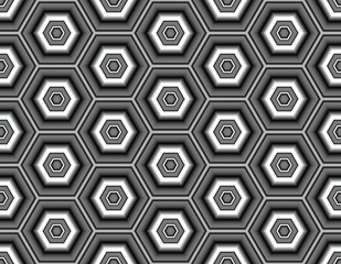 Black and white seamless vector image of geometric elements in dark colors
