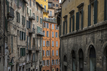 old windows and balconies in Italy