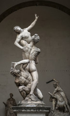 Fototapeta na wymiar Rape of the Sabines statue in Florences