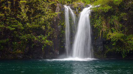 Fototapeta na wymiar Waterfall of Petrohue river in the lakes region Chile, near Puerto Montt and Puerto Varas