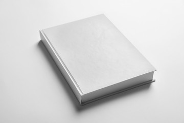 Mock up of book on white background