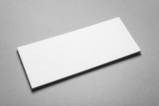 Blank cards on grey background. Mock up for design