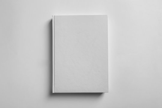 Mock up of book on white background