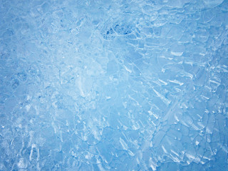 Blue ice. Abstract ice texture.