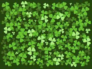 Shamrock background, ideal St Patrick's Day. Seems 3d.