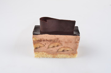 chocolate cake with banana