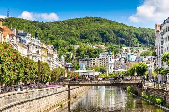 Karlovy Vary (Carlsbad) City Centre,Czech Republic