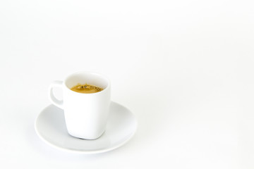 White cup of espresso