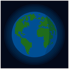 Flat design Earth globe 