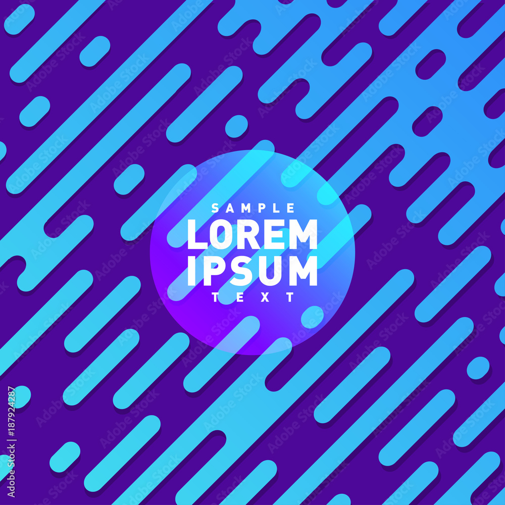 Poster Abstract geometric background. Dynamic, motion pattern. Rounded diagonal lines with gradient. Trendy background
