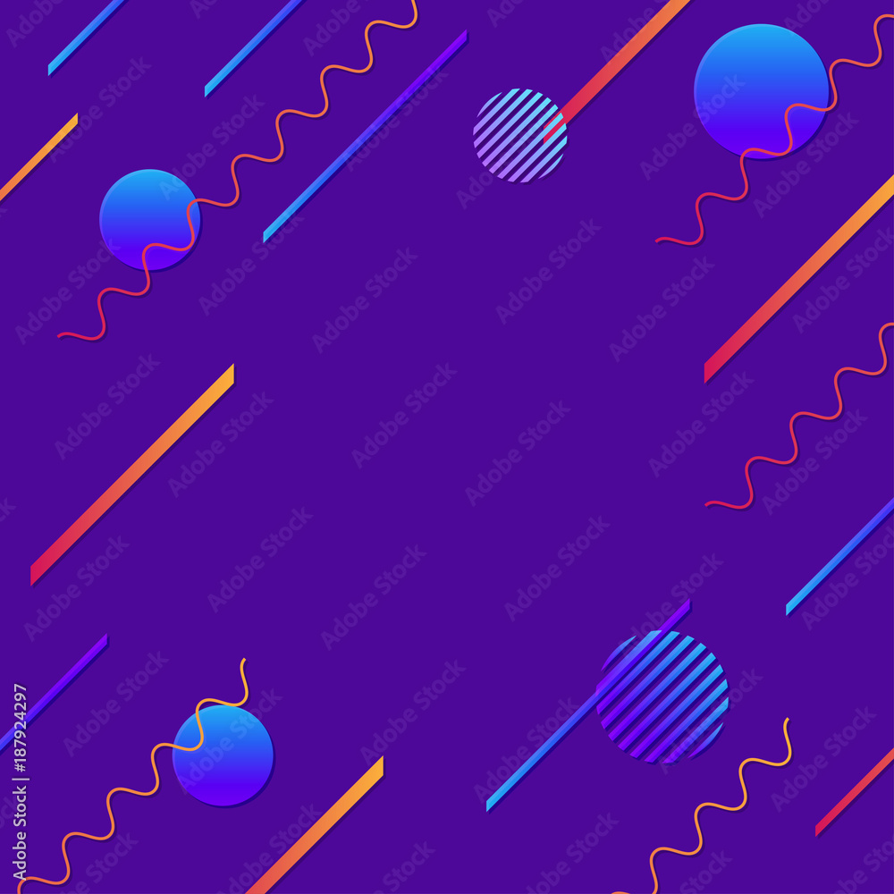 Fototapete abstract geometric background. dynamic, motion pattern. diagonal lines, circles and waves. trendy ba