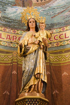Holy Mary - Barcelona - interior of church Sagrad cor de Jesus on Tibidabo
