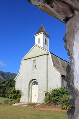 Fototapeta premium St. Joseph’s Church Piilany Hwy Maui Hawaii USA
