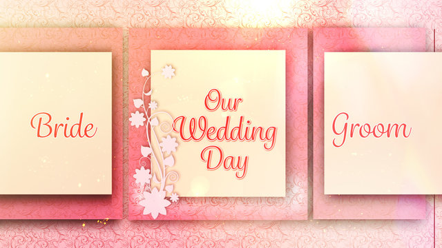 Pink Filigree Triptych Title