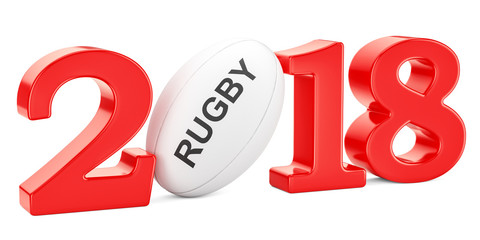 Rugby 2018 concept, 3D rendering