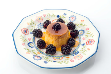 egg flan on plate